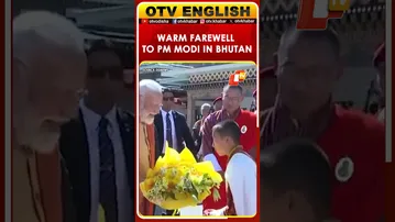 PM Modi Departs From Thimphu; Bhutan King & PM See Him Off