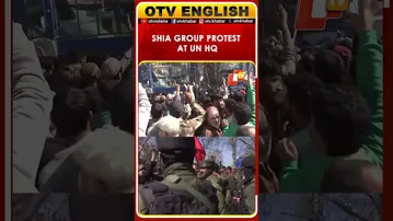 J&K: Shia Community Protests At UN Military Observer Group After Khamenei’s Death