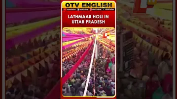 People Celebrate Lathmaar Holi In Uttar Pradesh Ahead Of March 4