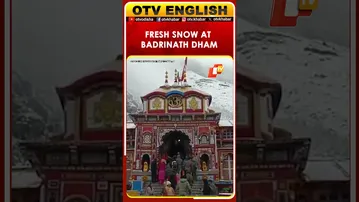 Chamoli District Receives Fresh Snowfall, Covering Badrinath Dham In White Serenity