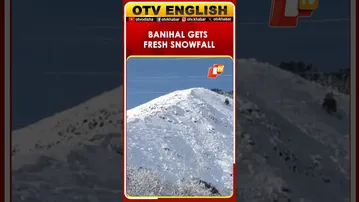 Banihal In J&K Gets Draped In White After Fresh Snowfall