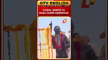 Gujarat CM Bhupendra Patel Pays Floral Tribute To Baba Saheb Ambedkar On Constitution Day