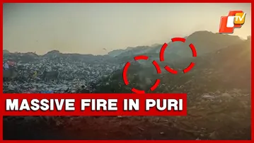 Fire Breaks Out In Puri’s Garbage Heap, Fire Brigade Rushed To Spot
