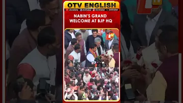 Newly Appointed National Working President Nitin Nabin Welcomed At BJP HQ Delhi