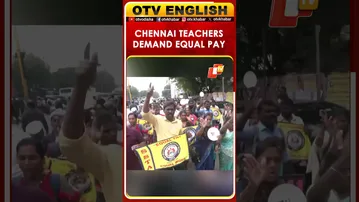 Chennai Secondary Teachers Protest For Equal Pay