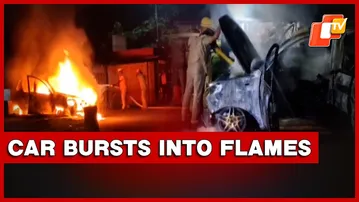 Close Shave For 3 As Car Bursts Into Flames After Heater Use In Koraput | Odisha