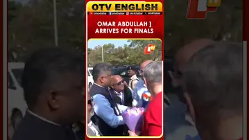 J&K CM Omar Abdullah Arrives At KSCA Stadium Hubballi For Ranji Trophy Finals