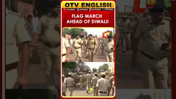 Delhi Police Conducts Flag March In The Chandni Chowk Market In View Of The Festive Season