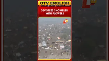 Hapur Administration Showers Flowers On Devotees At Ganga Mela On Kartik Purnima