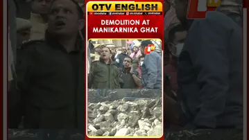 Varanasi, UP: Old Structures Demolished For Manikarnika Ghat Renovation