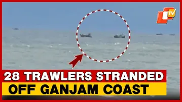 28 Trawlers Stranded Off Ganjam Coast Amid Cyclone ‘Montha’