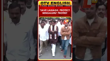 BJP Leaders Protest At Lalbagh Against Tunnel Road Project Under ‘Save Lalbagh’ Banner