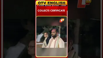 BJP’s Jay Dholakia Collects Certificate After Victory In Nuapada Bypoll