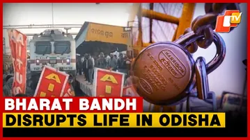 Bharat Bandh Disrupts Normal Life In Odisha As Labour Unions Intensify Protest