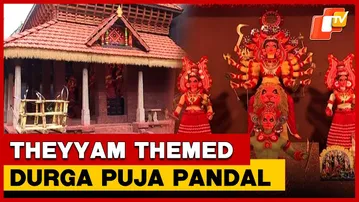Kolkata Durga Puja Pandal Showcases Kerala-Inspired Theyyam Theme | OTV