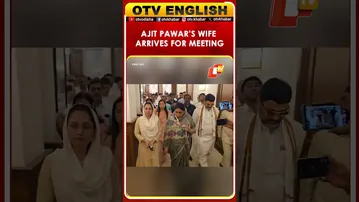 Sunetra Pawar Arrives At State Legislative Assembly For NCP Meeting