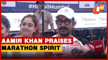 Actor Aamir Khan Praises Tata Mumbai Marathon Spirit In Mumbai
