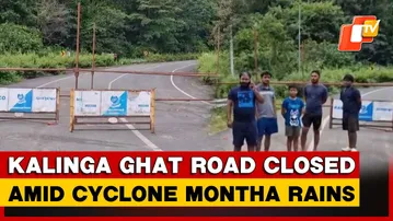 Kalinga Ghat Road Sealed Due To Cyclone Montha Induced Heavy Rainfall
