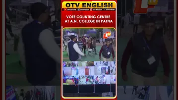 Bihar Election Results: Visuals From Media Room At A Counting Centre Set Up At A.N. College In Patna