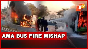 Ama Bus Catches Fire In Bhubaneswar; Passengers Narrate Ordeal