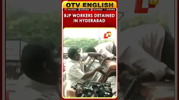 BJP Workers Detained In Hyderabad Protesting Shooting Of Cow Vigilante Prashant