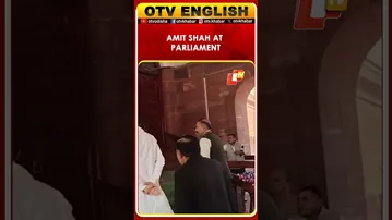 Union Home Minister Amit Shah Arrives At Parliament For Constitution Day Program