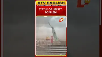 Storm Topples 40-Metre Statue Of Liberty Replica In Brazil