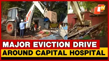 Major Eviction Drive Around Capital Hospital In Bhubaneswar