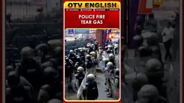 Kerala Police Disperse BJYM Protestors With Tear Gas Firing