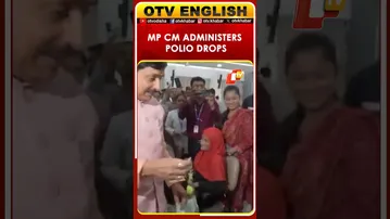 MP CM Mohan Yadav Administers Polio Drops To Children Under Pulse Polio Campaign