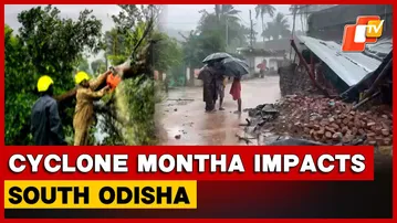 Cyclone ‘Montha’ Impact: Roads Blocked, House Collapses, 1 Injured In Odisha’s Gajapati