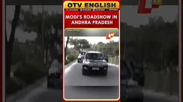 PM Modi Holds Roadshow In Puttaparthi Ahead Of Sri Sathya Sai Baba’s Birth Centenary Event