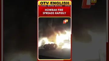 Howrah, West Bengal: Fire Engulfs Truck Near GRP, Tyres Fuel Blaze