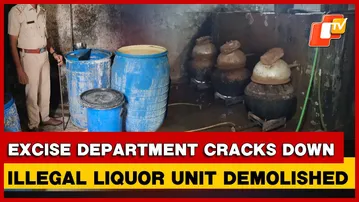 Odisha Excise Department Runs Bulldozers On Illegal Country Liquor Unit In Bhubaneswar