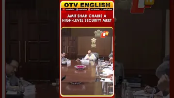 Union Home Minister Amit Shah Chairs A High-Level Security Review Meeting At His Residence
