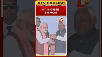 Nitish Kumar Greets PM Modi After Taking Oath As Bihar CM For 10th Time