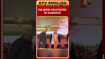 CM, Dy CM Felicitate PM Modi In Somnath, Gujarat