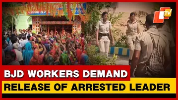 Tension At  Ganjam’s Sheragada Police Station As BJD Workers Protest Arrest Of Party Leader