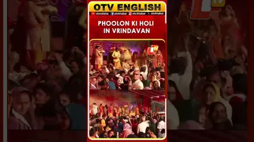 People Play 'Phoolon Ki Holi' In Vrindavan, Mathura UP