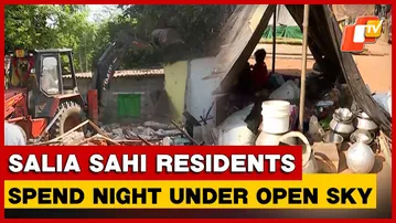 Salia Sahi Eviction: Residents Demand Land, Spend Night Under Open Sky