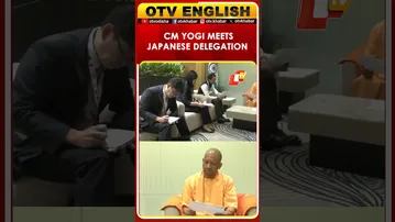 U.P. CM Yogi Adityanath Meets Japanese Delegation At Expo Mart During Trade Show