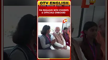 PM Modi Interacts With Students & Officials During Meerut Metro Ride