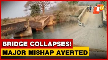 Major Mishap Averted: Old Canal Bridge Collapses Near Jeypore