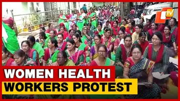 Hundreds Of Women Health Workers In Odisha Launch Indefinite Dharna