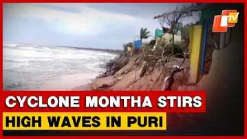 Cyclone Montha: Puri Coastline Experiences Gusty Winds And Rough Sea | Odisha