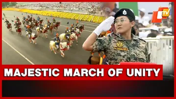 Gujarat Police Horse Contingent And BSF Camel Band Grace Ekta Diwas Parade