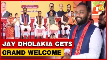 Jay Dholakia Felicitated After Landslide Nuapada Bypoll Win; CM Majhi Reiterates Development Push