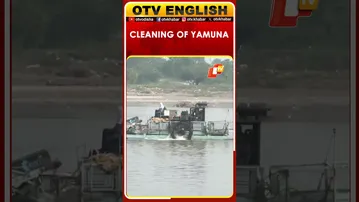 Delhi CM Rekha Gupta Inspects Cleaning Work Of Yamuna River And Construction Of Chhath Ghats