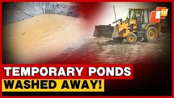 Durga Puja Idol Immersion: Rain Wash Away Temporary Ponds In Bhubaneswar, Security Beefed Up