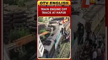 Freight Train Engine Derails At Hapur Railway Station